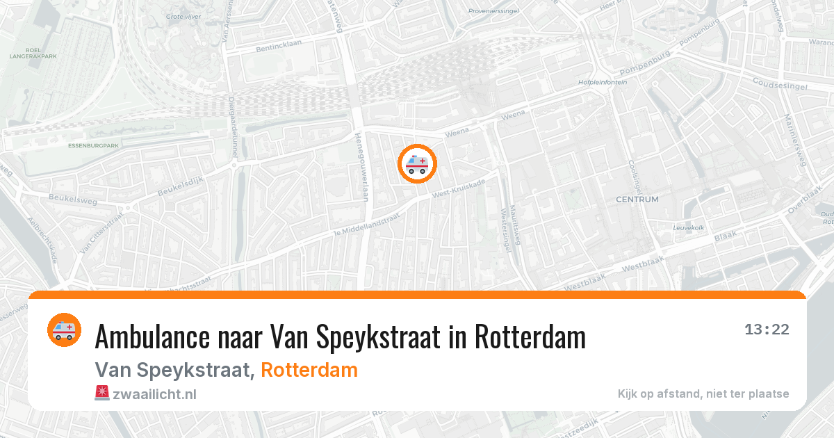 Ambulance naar Van Speykstraat in Rotterdam — 6 mrt 2026