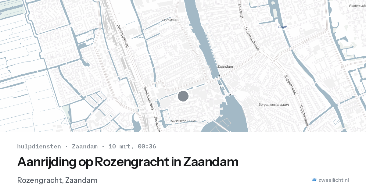 Aanrijding op Rozengracht in Zaandam — 9 mrt 2026