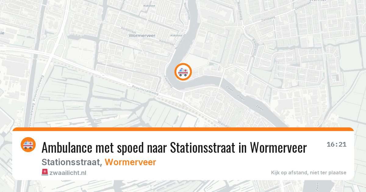 Ambulance met spoed naar Stationsstraat in Wormerveer — 26 feb 2026