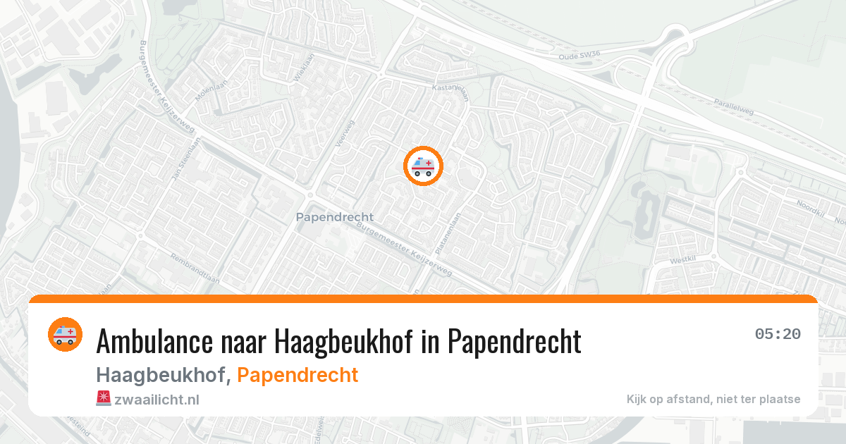 Ambulance naar Haagbeukhof in Papendrecht — 24 apr 2026
