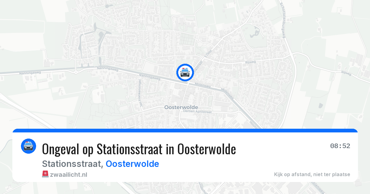Ongeval op Stationsstraat in Oosterwolde — 30 jul 2026