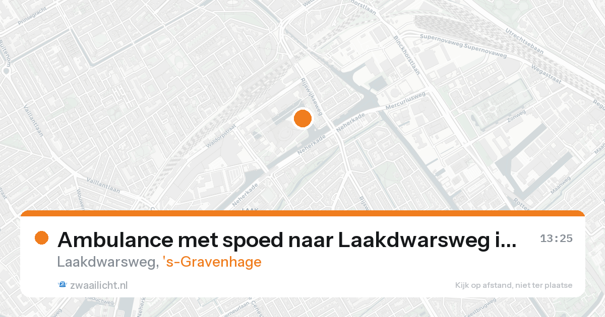 Ambulance met spoed naar Laakdwarsweg in 's-Gravenhage — 16 aug 2026