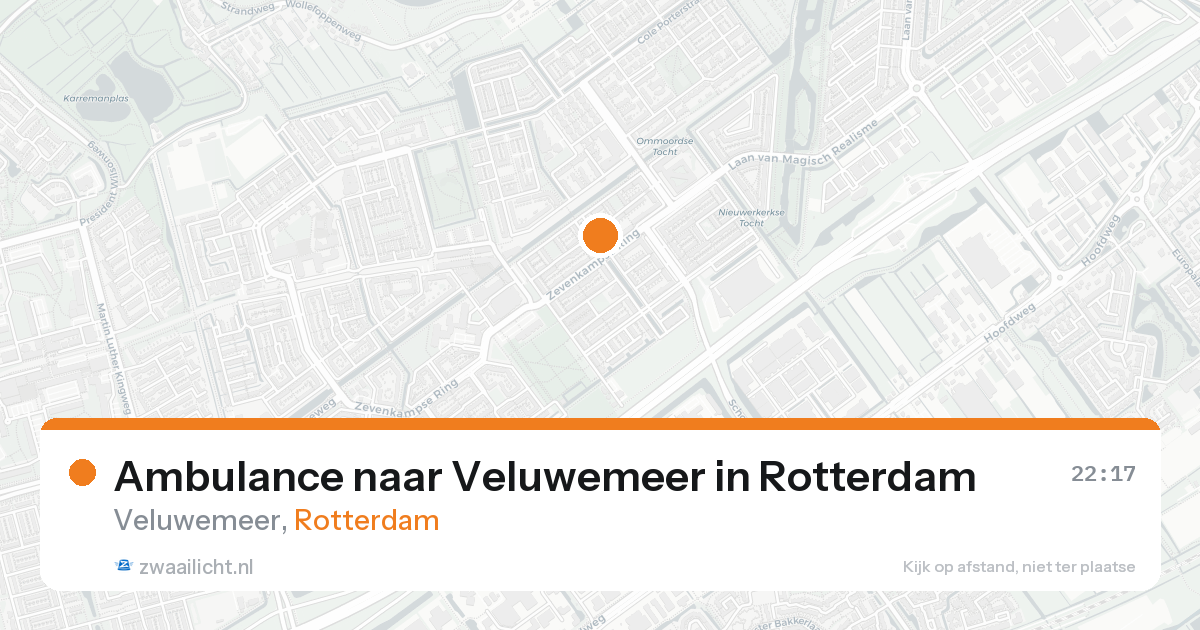 Ambulance naar Veluwemeer in Rotterdam — 11 jul 2026
