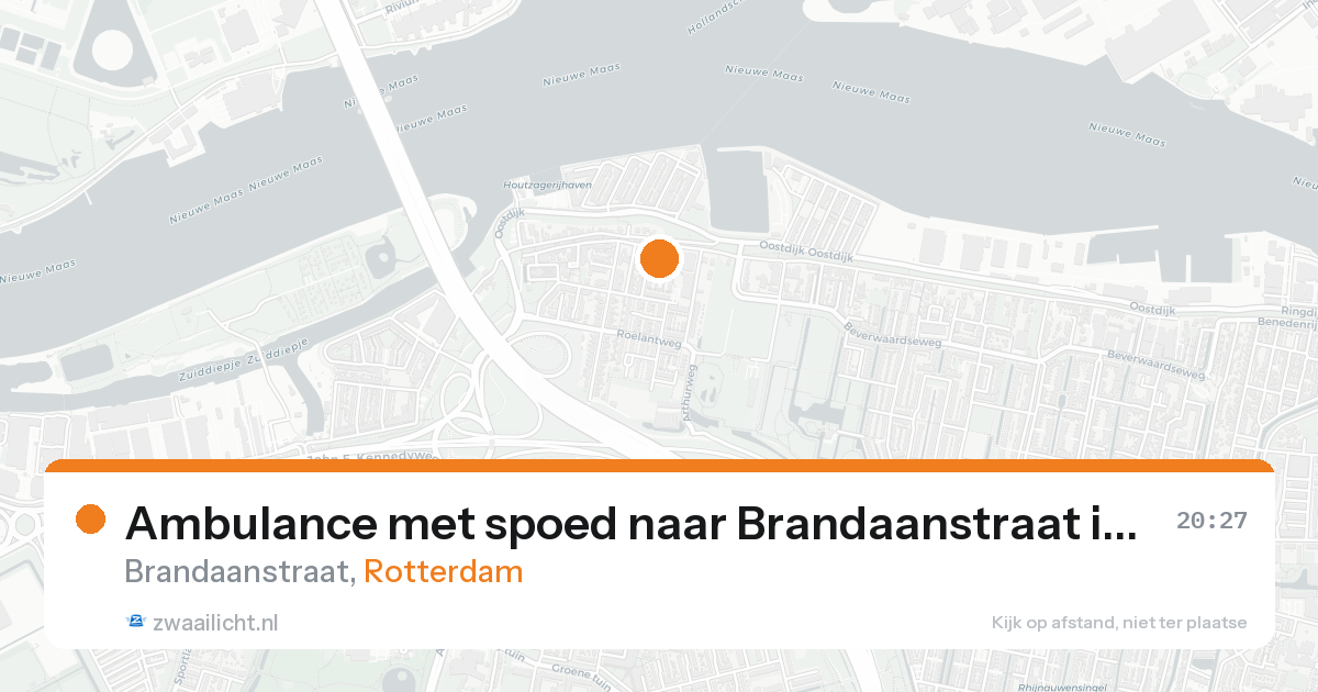 Ambulance met spoed naar Brandaanstraat in Rotterdam — 17 aug 2026