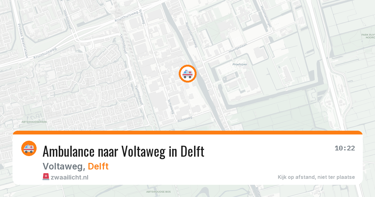 Ambulance naar Voltaweg in Delft — 19 jun 2026