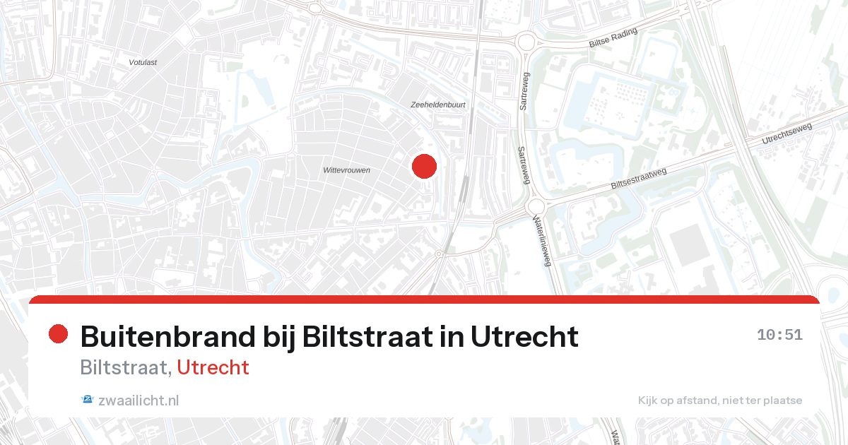 Buitenbrand bij Biltstraat in Utrecht — 26 aug 2026