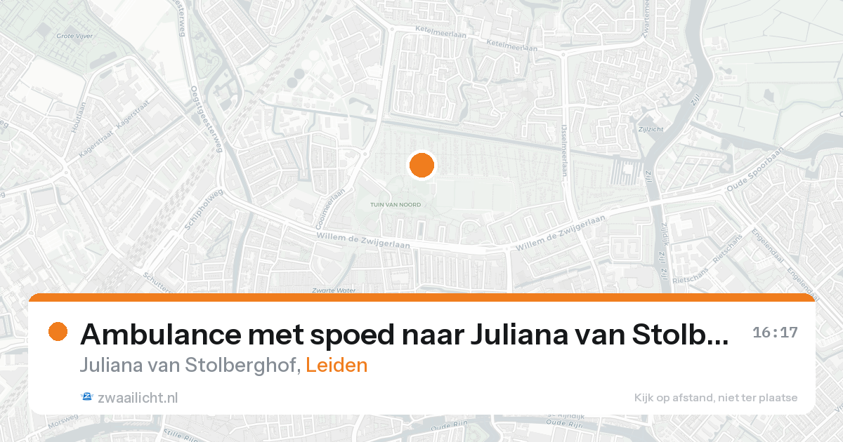 Ambulance met spoed naar Juliana van Stolberghof in Leiden — 17 mei 2026