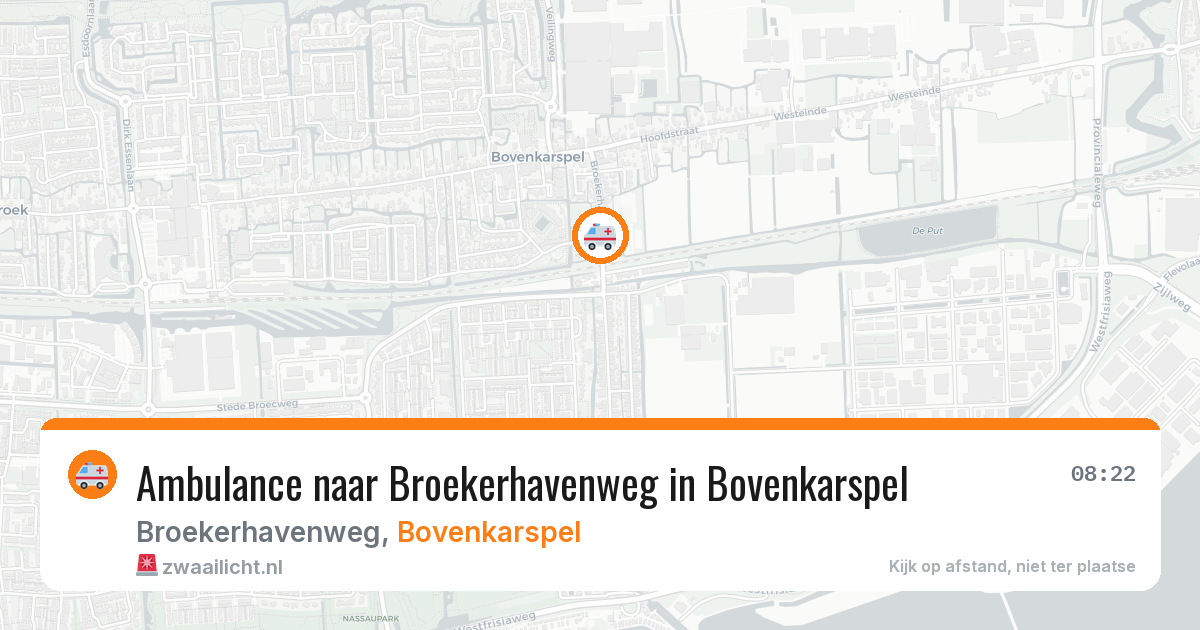 Ambulance naar Broekerhavenweg in Bovenkarspel — 1 aug 2026