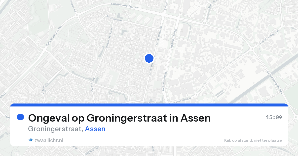 Ongeval op Groningerstraat in Assen — 18 aug 2026