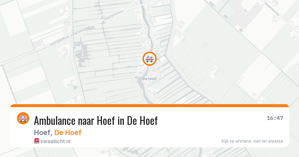 Ambulance naar Hoef in De Hoef — 26 mei 2026