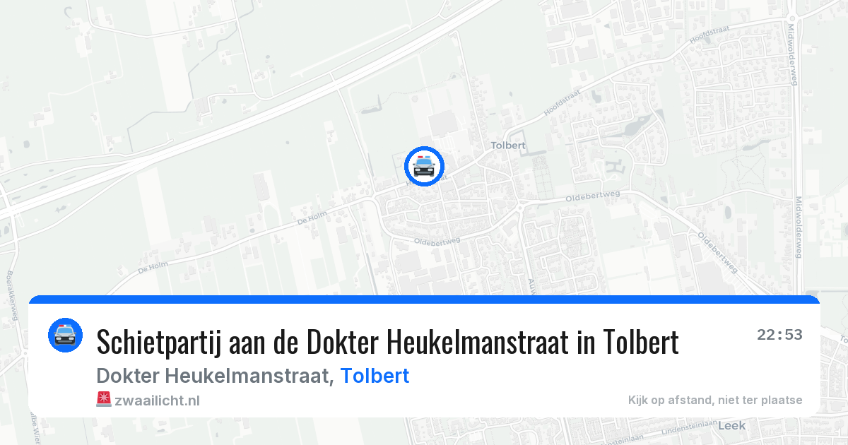 Schietpartij aan de Dokter Heukelmanstraat in Tolbert — 25 mrt 2026