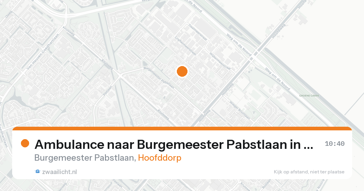 Ambulance naar Burgemeester Pabstlaan in Hoofddorp — 19 aug 2026