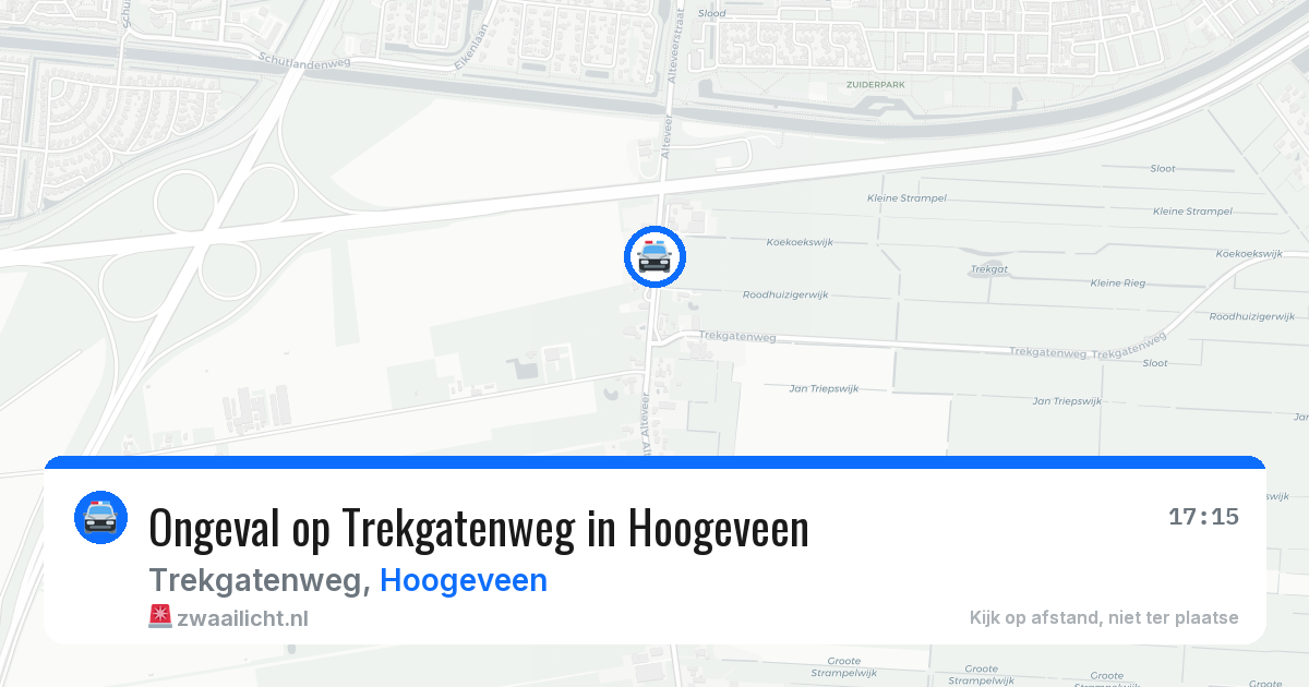 Ongeval op Trekgatenweg in Hoogeveen — 3 aug 2026