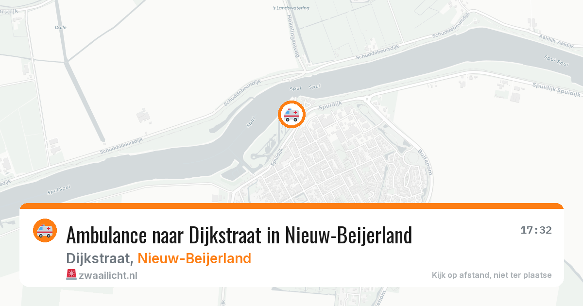 Ambulance naar Dijkstraat in Nieuw-Beijerland — 10 apr 2026
