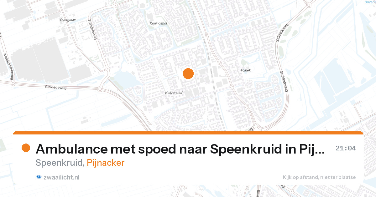 Ambulance met spoed naar Speenkruid in Pijnacker — 21 mrt 2026