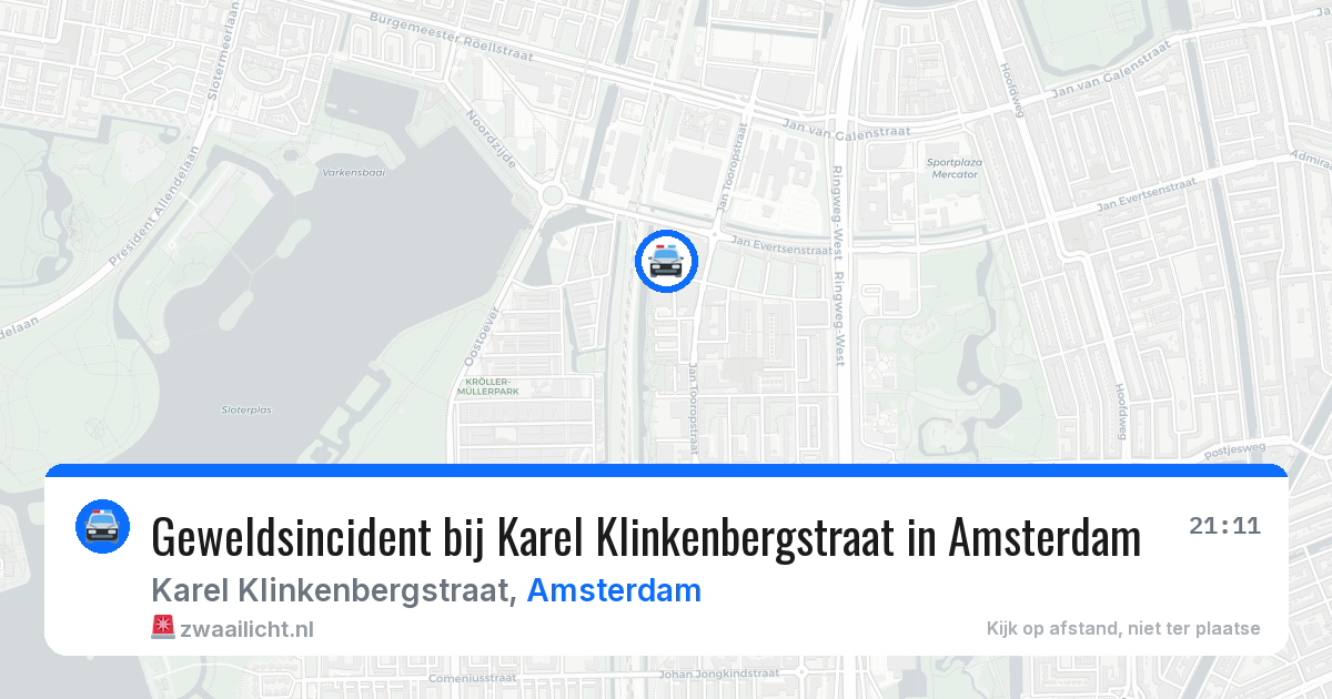 Geweldsincident bij Karel Klinkenbergstraat in Amsterdam — 22 apr 2026