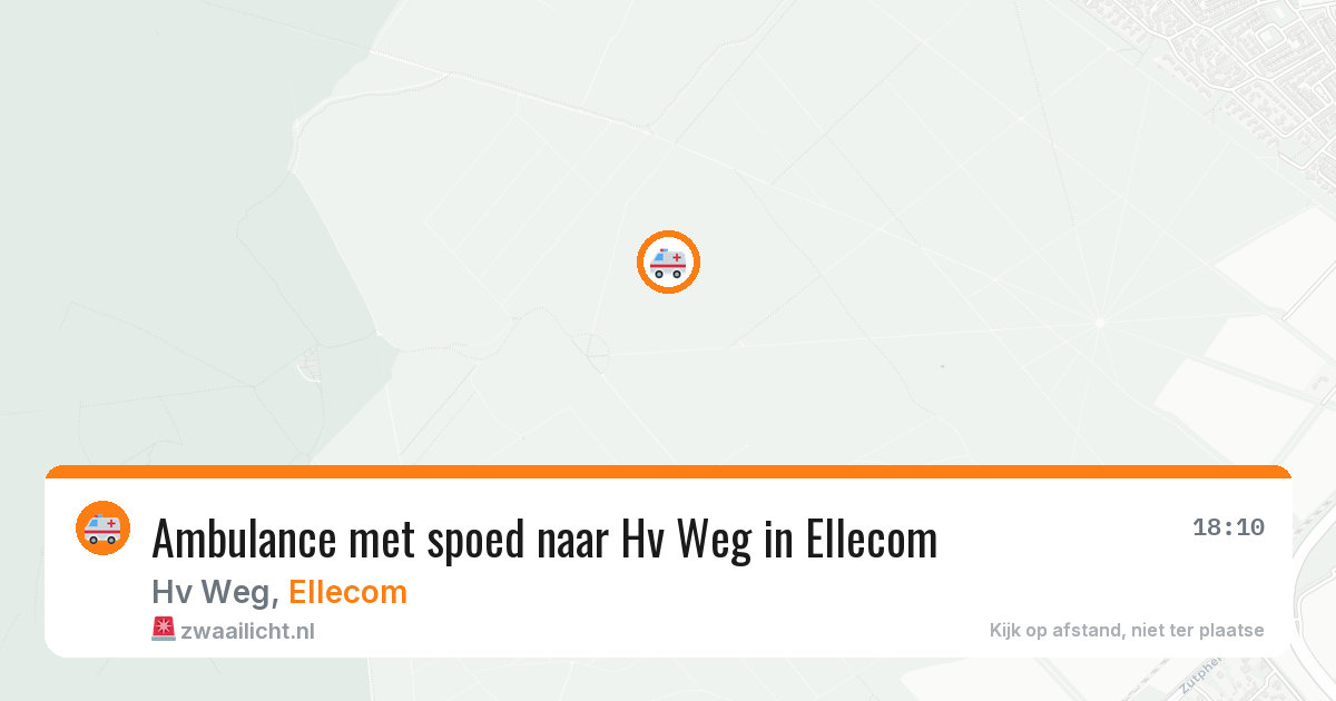 Ambulance met spoed naar Hv Weg in Ellecom — 27 apr 2026