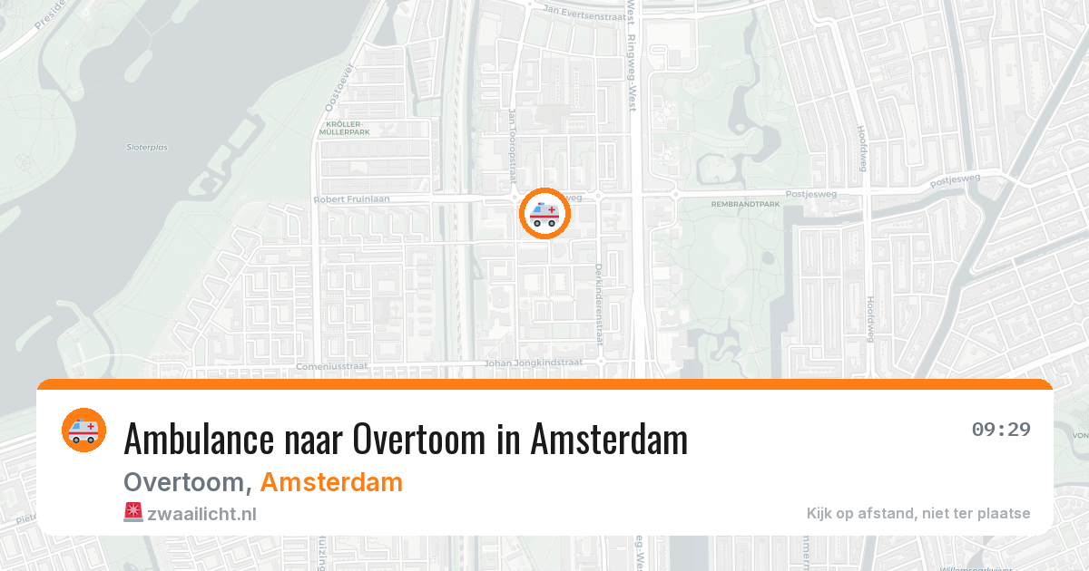 Ambulance naar Overtoom in Amsterdam — 6 jul 2026