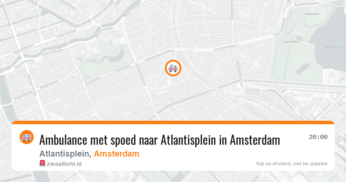 Ambulance met spoed naar Atlantisplein in Amsterdam — 2 mrt 2026