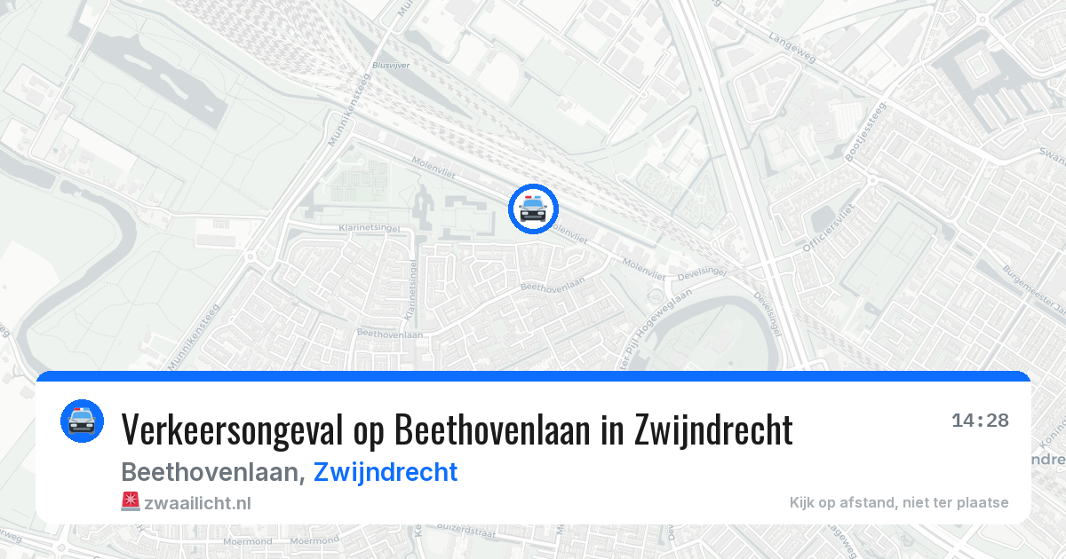 Verkeersongeval op Beethovenlaan in Zwijndrecht — 31 mrt 2026