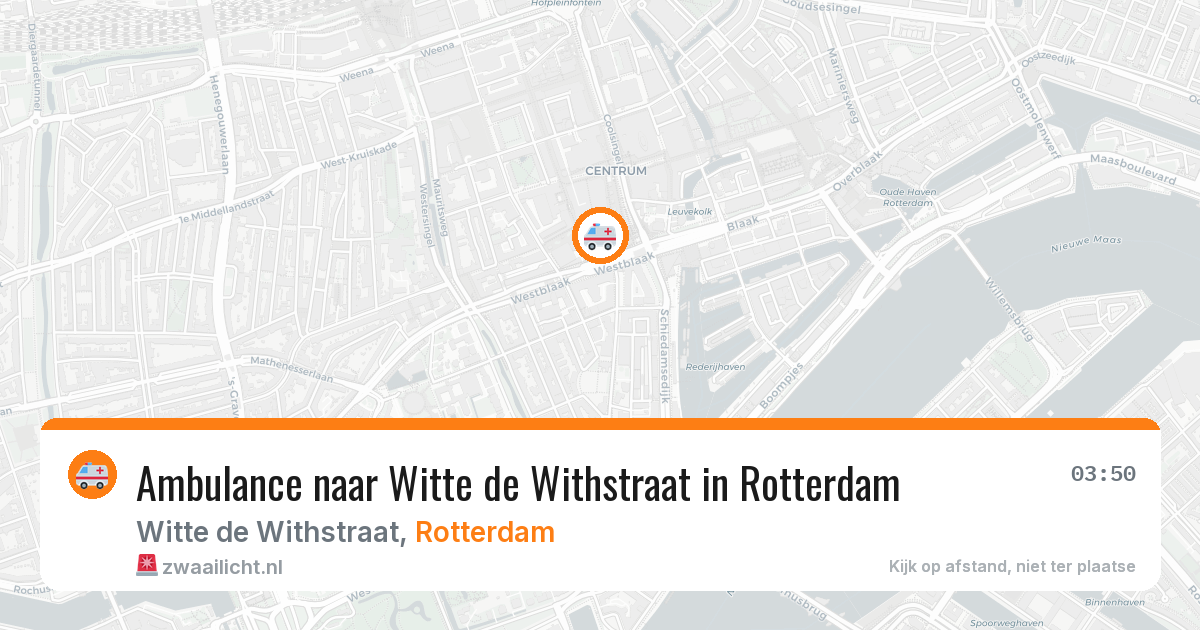 Ambulance naar Witte de Withstraat in Rotterdam — 6 jun 2026