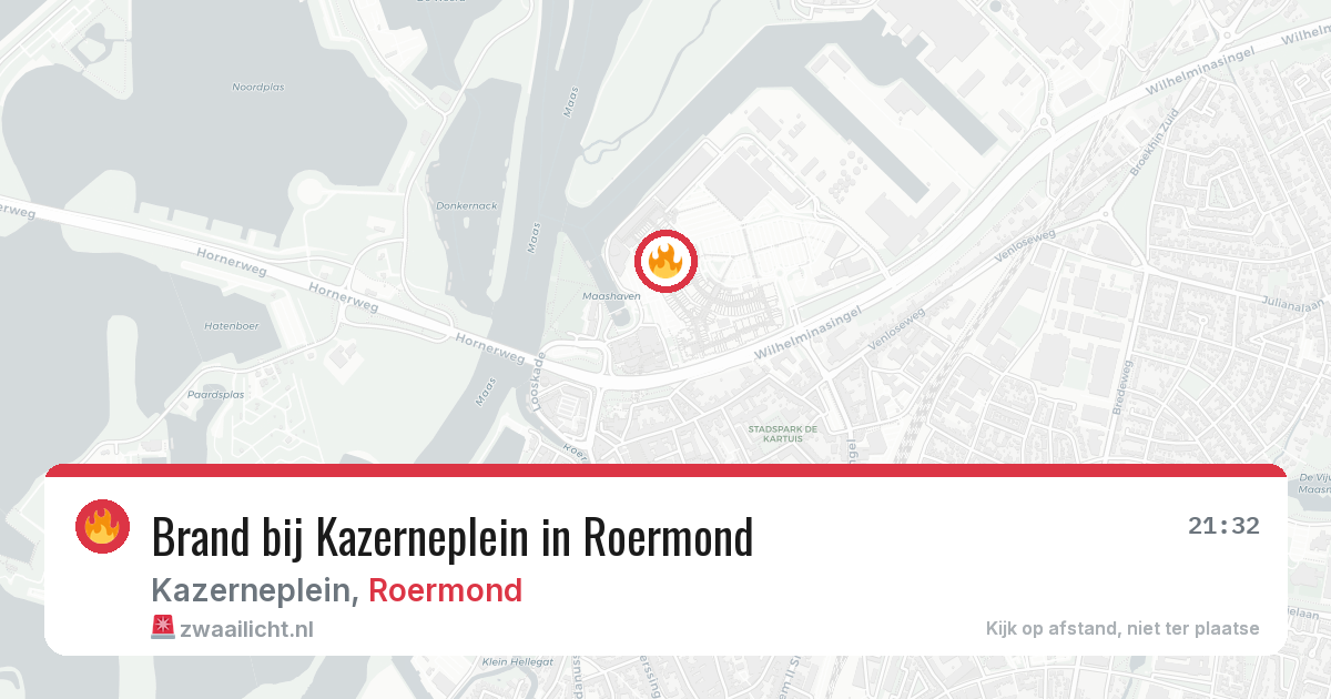 Brand bij Kazerneplein in Roermond — 5 mei 2026