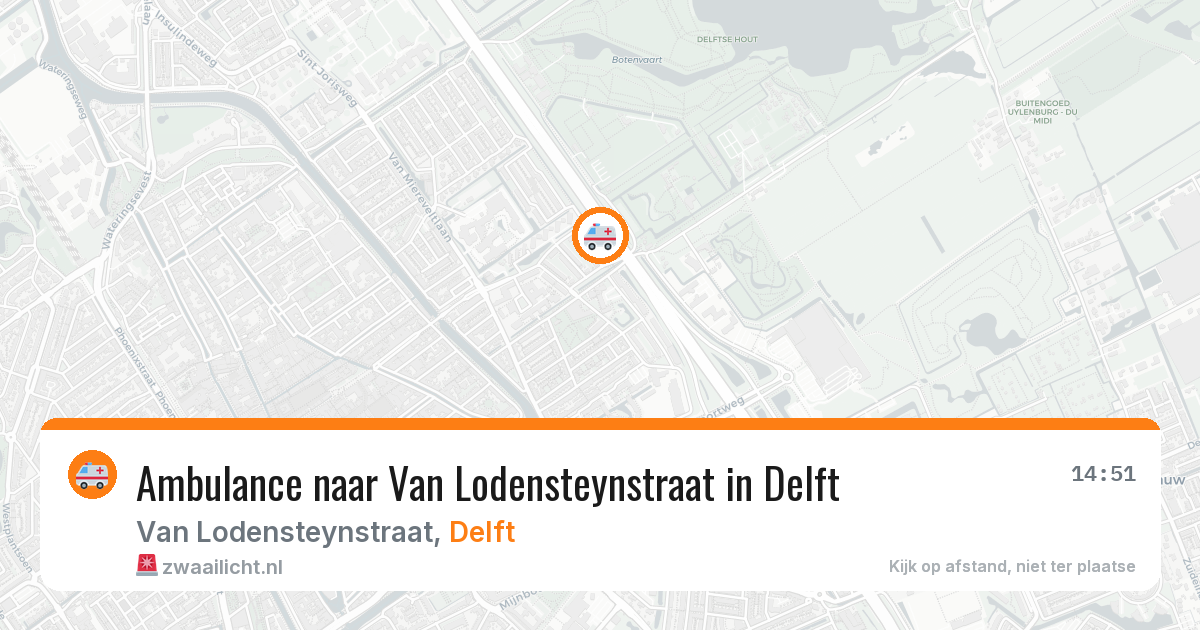Ambulance naar Van Lodensteynstraat in Delft — 23 feb 2026