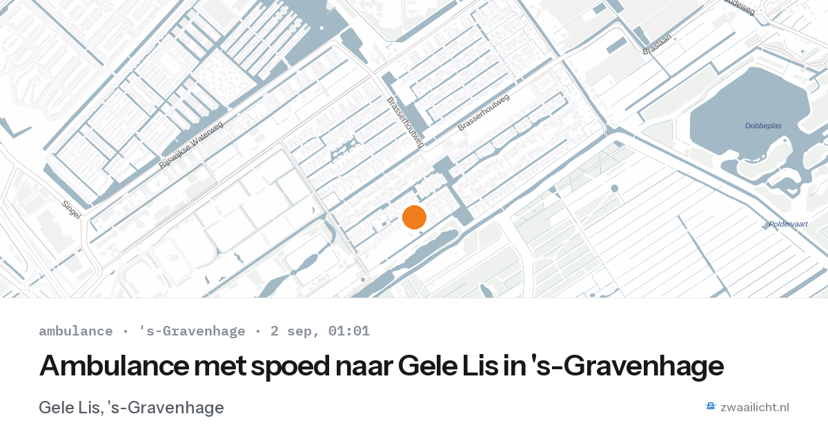 Ambulance met spoed naar Gele Lis in 's-Gravenhage — 1 sep 2026