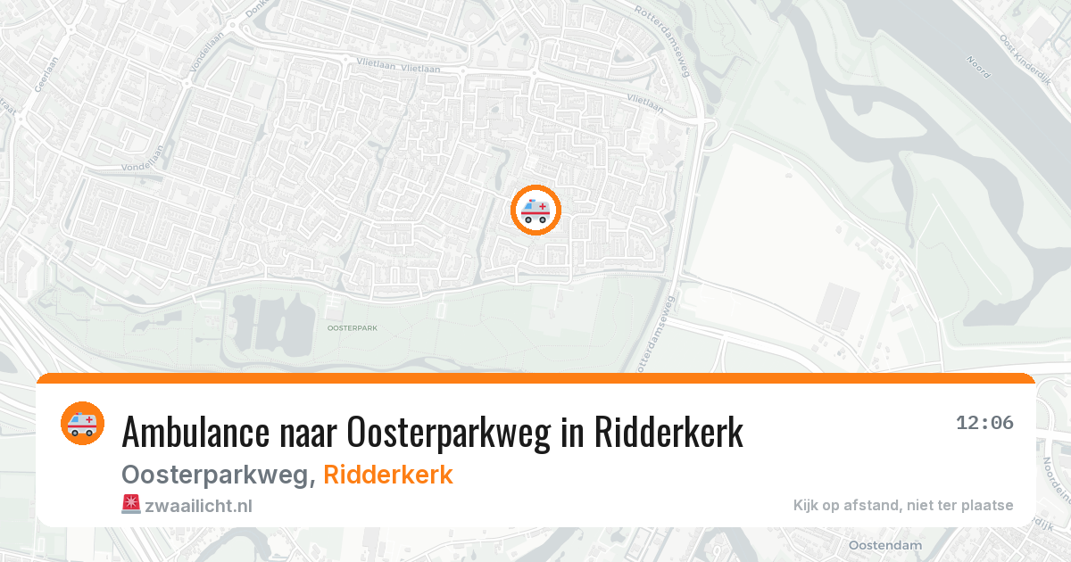 Ambulance naar Oosterparkweg in Ridderkerk — 17 jun 2026