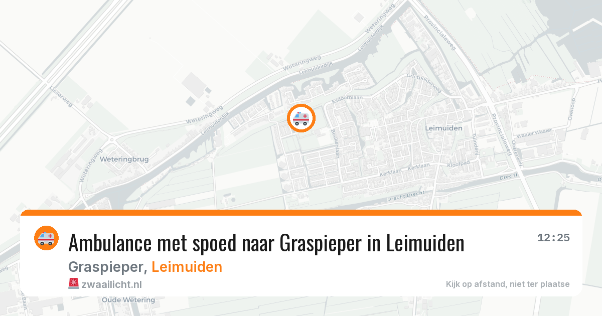 Ambulance met spoed naar Graspieper in Leimuiden — 9 mei 2026