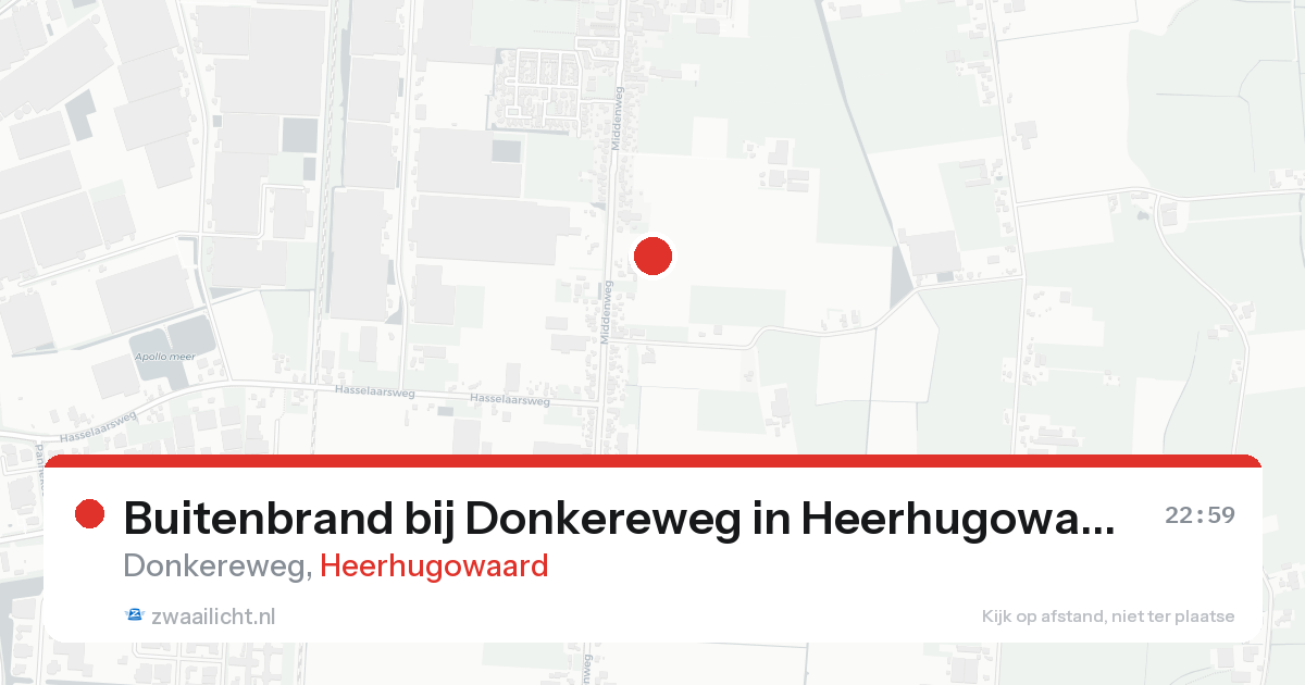 Buitenbrand bij Donkereweg in Heerhugowaard — 22 mei 2026