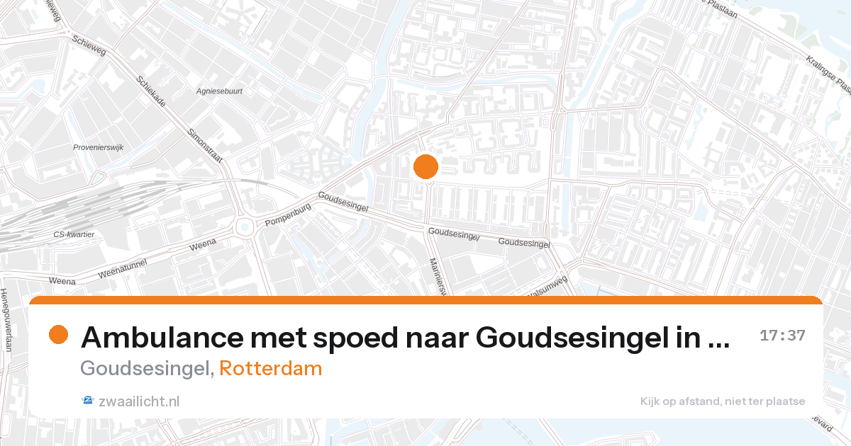 Ambulance met spoed naar Goudsesingel in Rotterdam — 26 aug 2026