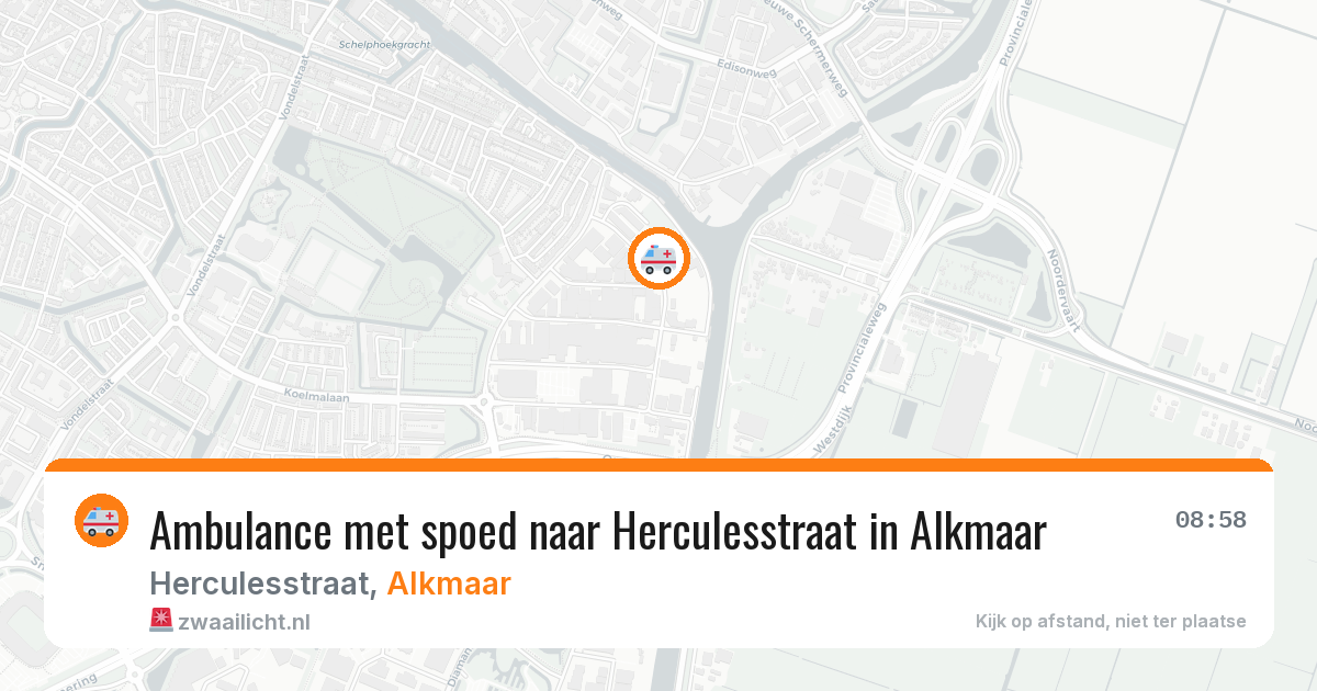 Ambulance met spoed naar Herculesstraat in Alkmaar — 25 apr 2026