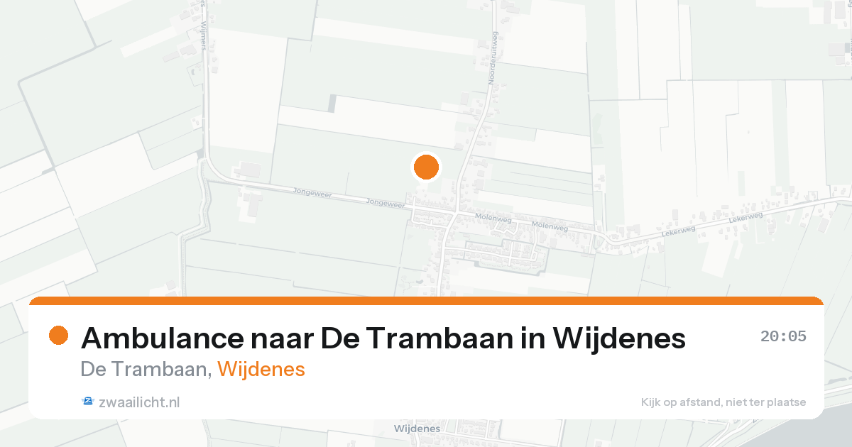 Ambulance naar De Trambaan in Wijdenes — 15 aug 2026