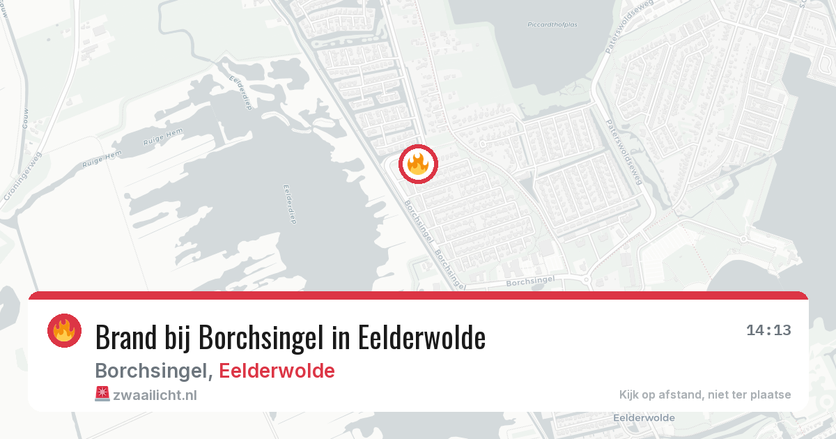 Brand bij Borchsingel in Eelderwolde — 12 mrt 2026