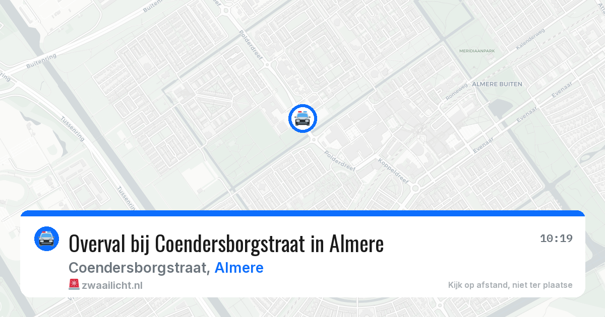 Overval bij Coendersborgstraat in Almere — 18 jun 2026