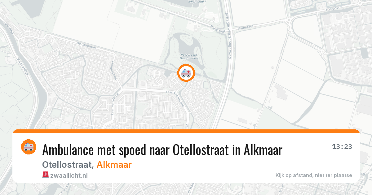 Ambulance met spoed naar Otellostraat in Alkmaar — 5 aug 2026