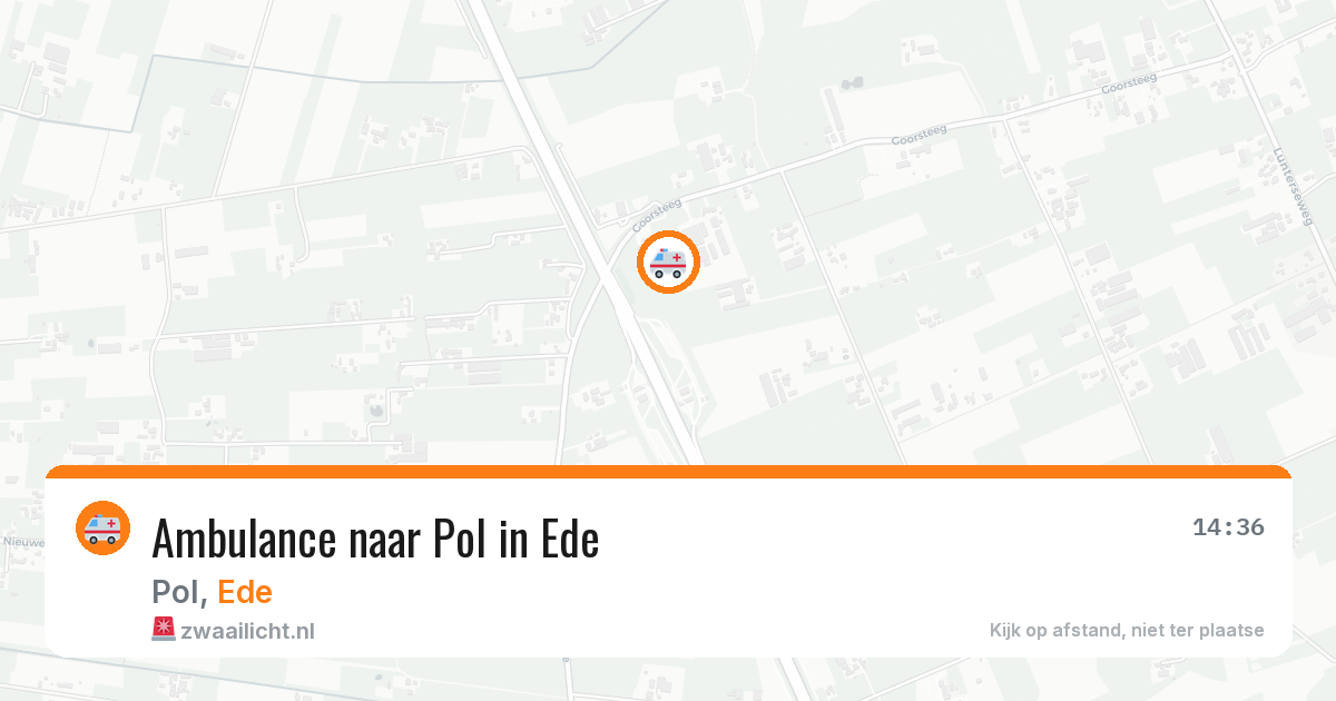 Ambulance naar Pol in Ede — 10 jul 2026
