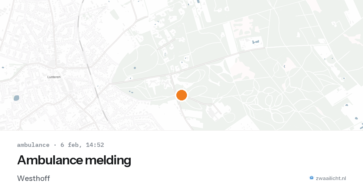 Ambulance melding — 6 feb 2026