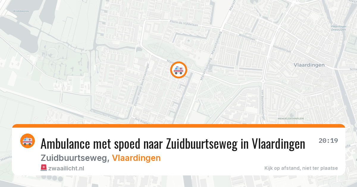 Ambulance met spoed naar Zuidbuurtseweg in Vlaardingen — 1 aug 2026