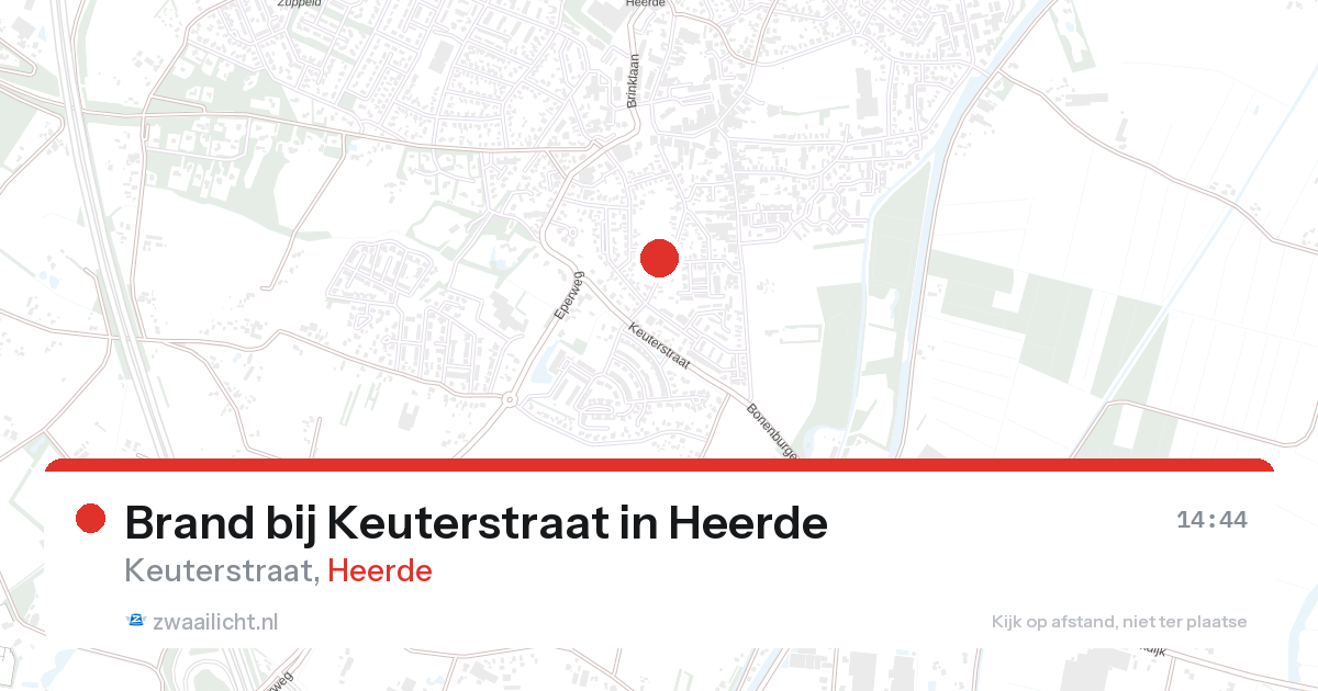 Brand bij Keuterstraat in Heerde — 26 aug 2026