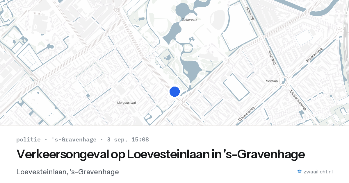 Verkeersongeval op Loevesteinlaan in 's-Gravenhage — 3 sep 2026