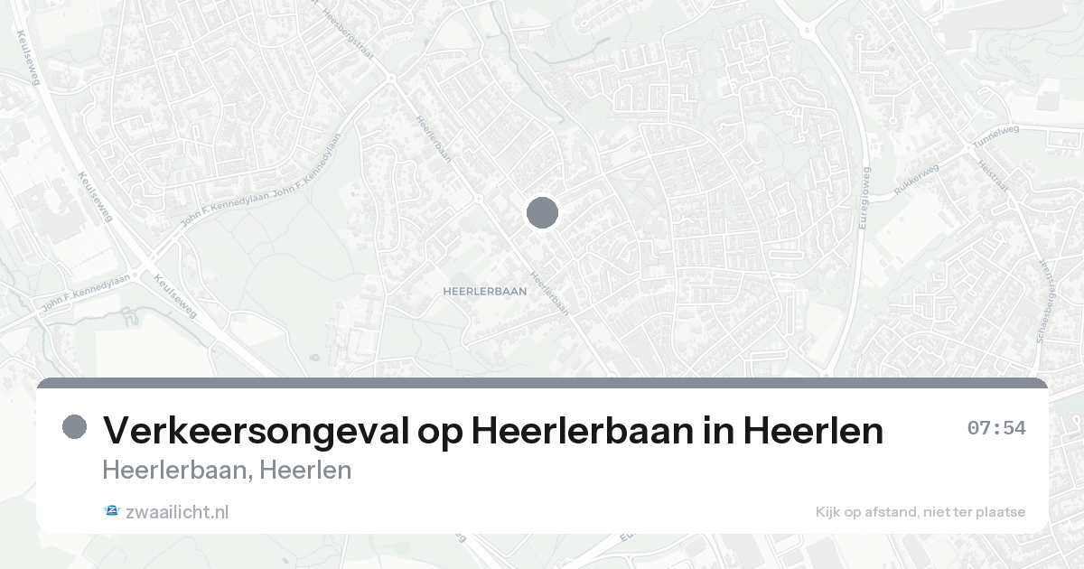 Verkeersongeval op Heerlerbaan in Heerlen — 22 aug 2026