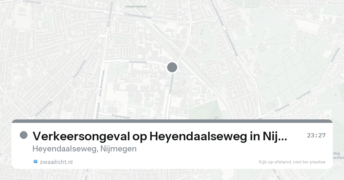 Verkeersongeval op Heyendaalseweg in Nijmegen — 19 aug 2026
