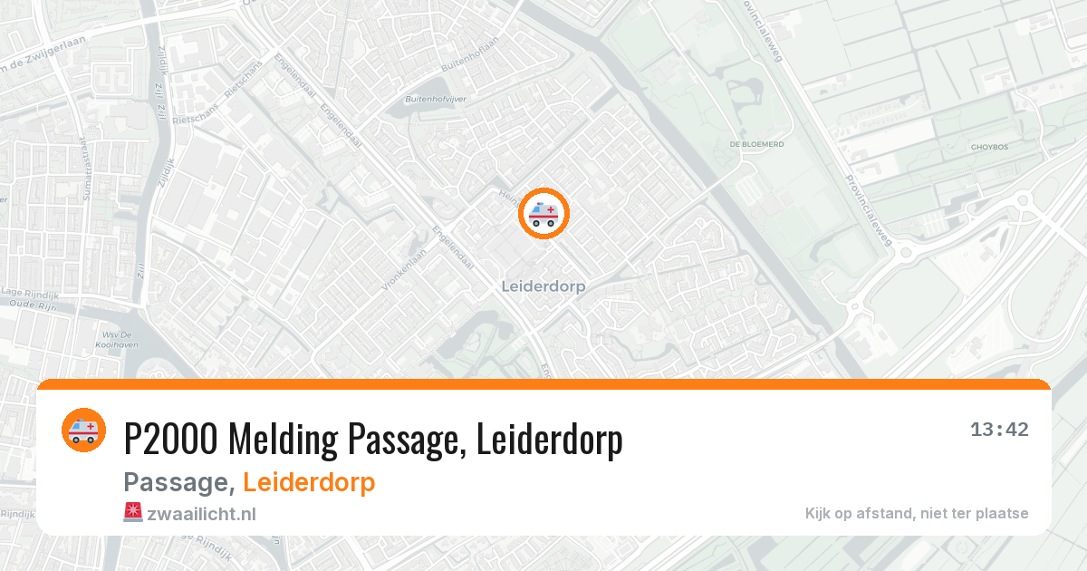 P2000 Melding Passage, Leiderdorp — 10 jul 2026