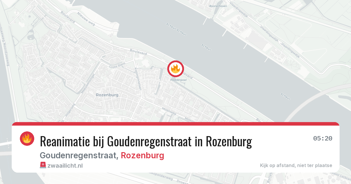 Reanimatie bij Goudenregenstraat in Rozenburg — 27 mrt 2026