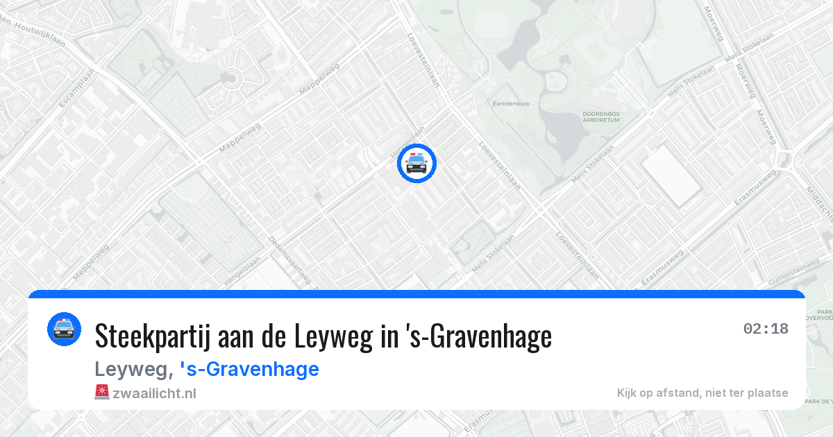 Steekpartij aan de Leyweg in 's-Gravenhage — 26 jun 2026