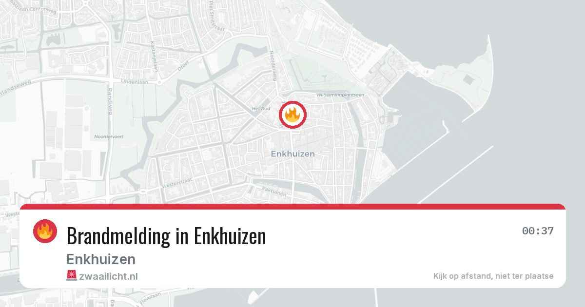 Brandmelding in Enkhuizen — 1 jun 2026