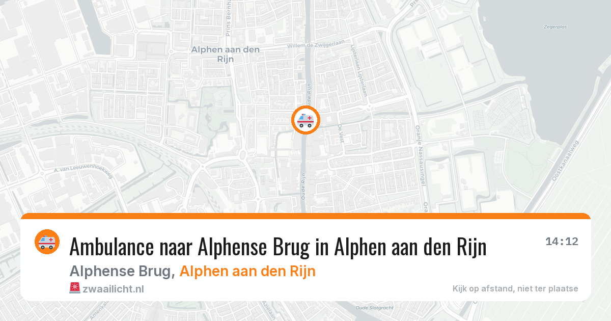 Ambulance naar Alphense Brug in Alphen aan den Rijn — 30 mei 2026