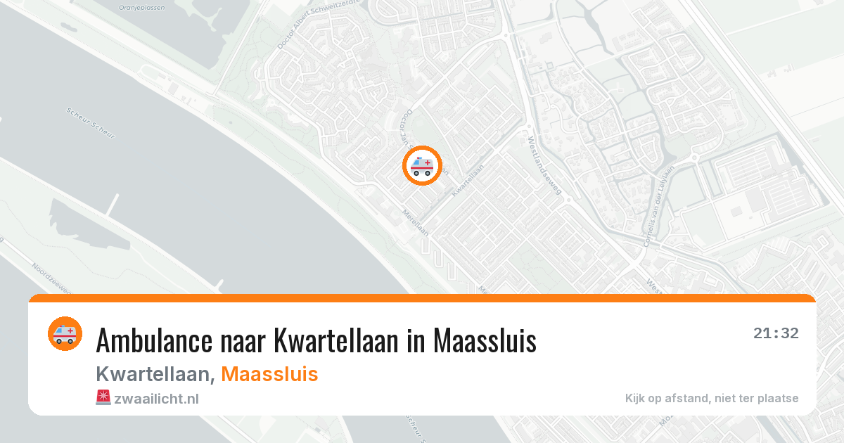 Ambulance naar Kwartellaan in Maassluis — 2 aug 2026
